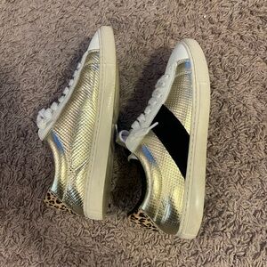 Vintage Havana Sneakers Kendall Gold White and Leopard - 7.5